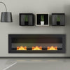 Wall Mounted/Insert Flat Glass Hanging Bio Ethanol Fireplace Biofire Fire Burner