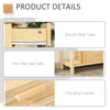 Console Table w/ Storage Shelf 2 Drawers for Entryway Bedroom Natural