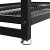 2 Tier Coffee Table Industrial Wooden Rectangle Living Room Table Metal Shelf