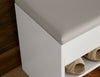 Malmo Large Wooden 2 Tier Shoe Storage Cabinet Shelf Rack Stand Grey Oak White