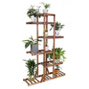 52" Tall 6 Tier Wood Flower Plant Stand Corner Shelf Rack Garden Home Reinforced