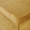 Large Folding Ottoman Mustard Ribbed Cord Fabric Chest Storage Space Saving Box