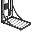 C Shaped Side Table Snack Coffee End Table for Living Room, Slides Up to Sofa
