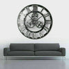 Vintage Handmade Clock Large Gear Wall Clock Rustic Wooden Luxury Art Home Decor