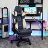 Office Gaming Chair 2D Armrests PC Computer Executive Seat Rocking Recliner Blue