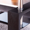 Tempered Glass Coffee Table W/ Storage Shelf Modern Living Room Furniture Black