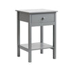 Bedside Drawer with Shelf Cabinet Side Table Storage Unit - Grey