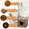 Large Cat Litter Box Enclosure Furniture Wooden Kitty Washroom Hidden Cabinet