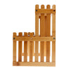 Home Office Desk Storage Rack Wooden Slat Succulent Plant Stand Organizer Shelf