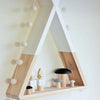 Cute Wooden Storage Wall Shelf Hanging Rack Nursery Room Kids Bedroom DIY Gift