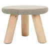 Small Stool Footstool Table Side Bench Chair Padded Top Kid Stool Wooden Legs