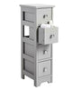 Bathroom Storage Cabinet Furniture 4 Drawer Freestanding Unit Wooden Organizer