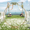 Gold 2M Round Hoop Balloon Arch Backdrop Flower Display Stand Wedding Frame DIY