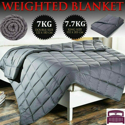 15/17LBS Weighted Blanket Gravity Sensory Sleep Reduce Anxiety Bed Sofa Cotton