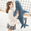 80CM Chubby Shark Plush Toy Animal Cute Ocean Pillow Pet Stuffed Doll Kids Gift