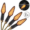 4X Motorcycle Mini Turn Signal Lights Amber Indicator Lamp M10 Universal 12V