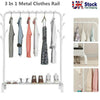 Heavy Duty Clothes Rail Rack Garment Hanging Display Stand Shoe Storage Shelf UK