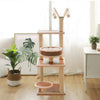 Cat Tree Activity Center Kitten Climbing Tower Grey Scratching Post Plush Basket