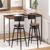 High Adjustable Leather Bar Stool Kitchen Counter Breakfast Chair High Back Seat