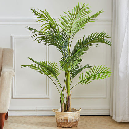 Realistic Faux Palm Tree Artificial Plant Tropical Potted In/Outdoor Home Office