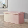 Folding Ottoman Chest Solid Sturdy Storage Space Saving Bedding Box Trunk