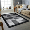 GREY BLACK MODERN DESIGN RUG SOFT LARGE LIVING ROOM FLOOR BEDROOM CARPET RUGS