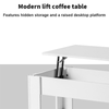 Adjustable Wooden Coffee Table With Storage Lift Top Up Drawer Shelf Living Room