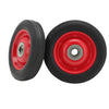 2pc explosion proof tire rubber wheel 16mm roller bearing wheel metal center
