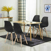 Set of 4 Dining Eiffel Chairs Retro Wooden Legs Office Kitchen Lounge Chair UK