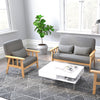 Mondeer 1&2 Seater Armchair Couch Sofa Wooden Fabric Linen w/cushion Lounge Grey