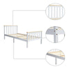 Solid Wood 3ft Single Wooden Bed Frame Bedroom Slatted Bedstead for Kid Adult UK