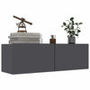TV Cabinet TV Stand Unit Wall Mounted Floating Cupboard 2 Compartments Furniture