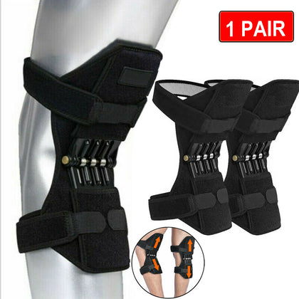 2x Power Lift Joint Support Knee Brace Pad Rebound Spring Force Running Kneepad