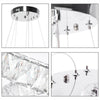 Modern LED Crystal Light Ring Chandelier Pendant Lamp Ceiling Lights Lighting ME