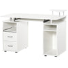 Computer Office Desk Table Workstation w/ Keyboard Tray, Drawer, White