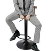 2pcs PU Leather Bar Stool Breakfast Swivel Adjustable Kitchen Wooden Stools