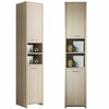 Bathroom Cabinet Shelf 2 Doors Tallboy Cupboard Tall Storage Unit White 185 CM
