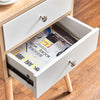 Modern Bedside Side End Table Nightstand Storage 2 Drawers Bedroom Living Room