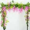 Outdoor Home Trailing Flower 7FT Artificial Wisteria Vine Garland Plants Hanging