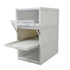 3 Pcs Plastic Clear Drawer Type Shoe Box Stackable Home Storage Organizer
