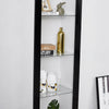 Modern Tall Display Cabinet Cupboard Sideboard Unit RGB LED Lights Living Room