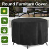 LARGE ROUND WATERPROOF GARDEN PATIO TABLE CHAIR SET FURNITURE RATTAN COVER UK