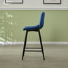 2* Barstools Set Velvet Padded Metal legs Footrest Bar Stools Breakfast Chair
