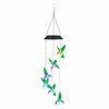 Hanging Hummingbird Lights LED Outdoor RGB Wind Chimes Solar Powered Lamp Garden