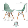 Set of 2 DSW Dining Chair Shell PP Lounge Side Chair Modern Leisure Chair Home
