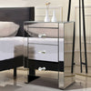 Mirrored Glass Furniture Bedside Table Cabinet 3 Drawers Bedroom NightStand uk