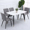 Set of 4 Dining Chairs Padded Seat Retro Metal Legs Office Kitchen Lounge Chair