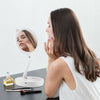 Folding LED Illuminated Cosmetic Mirror USB Double-sided Round Makeup Mirror