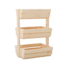 2/3 Tier Fruit Vegetable Wood Stand Storage Basket Holder Display Rack Organiser