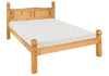 Corona Double Bed 4ft6 Low Foot End Mexican Solid Pine Frame Bedroom Furniture